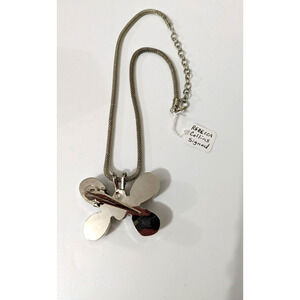 Rebecca Collins Butterfly Pendant/Scarf Clip 25" VINTAGE‎ Signed
